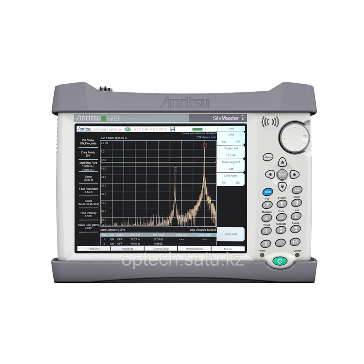 Анализатор кабелей и антенн + Анализатор спектра Anritsu S362E Site Master от 2 МГц до 6 ГГц