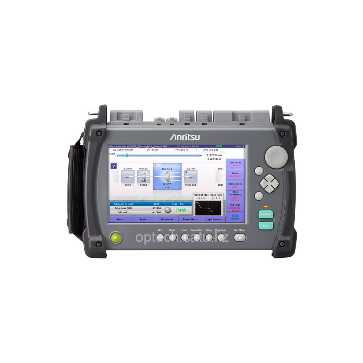Рефлектометр Anritsu MT9085A-053, 1310/1550 нм SM, 39/37.5 дБ. Внесён в реестр РК