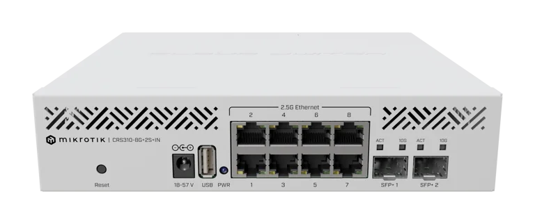 Коммутатор Mikrotik CRS310-8G+2S+IN